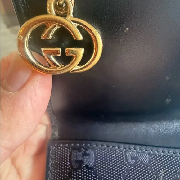 Gucci EUC Blue GG Imprime Canvas Continental Bifold Long Wallet - Picture 4 of 10